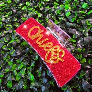 Large Chiefs Glitter Claw Clip